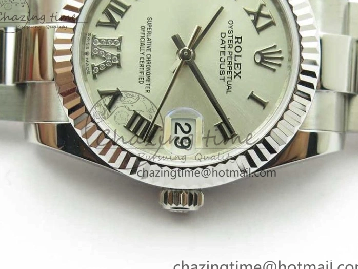 0104 Datejust 31mm 278271 SS BP Maker Best Edition Silver Roman Dial on Oyster Bracelet Trendy 2746